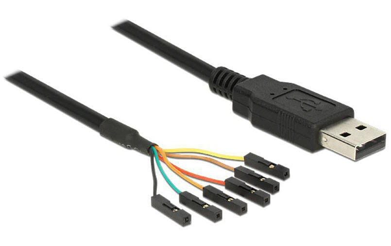 Delock Câble USB 2.0 TTL Seriel 6 Pin (3 V) USB-A - Pinheader 1.8 m