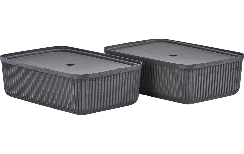 Zone Denmark Boîte de rangement Pulp L 2 pièces, Noir