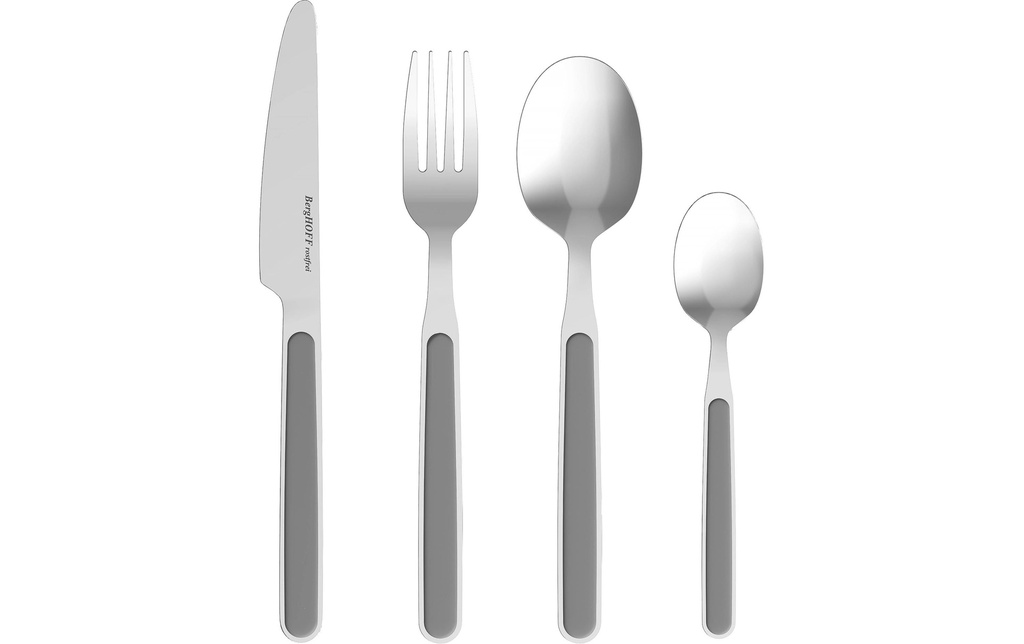 BergHOFF Kits de couverts Leo Balance Moonmist 24 pièces, Argenté/Gris