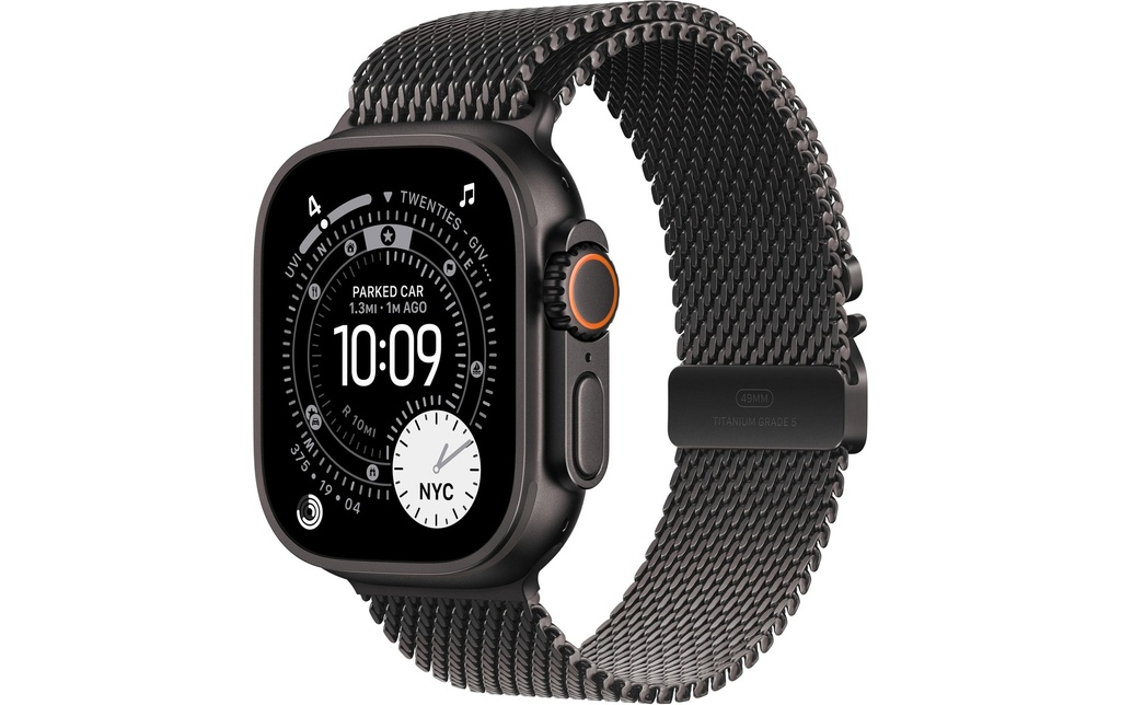 Apple Watch Ultra 3 Black Titanium Milanese Loop M