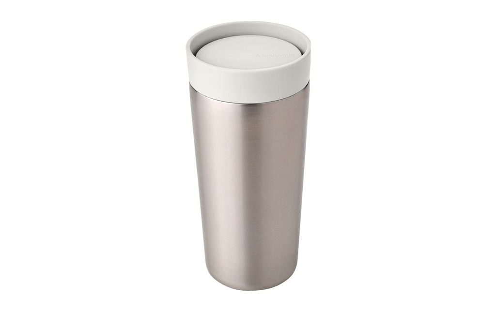 Brabantia Gobelet isotherme Make & Take 360 ml, Argenté/Gris clair