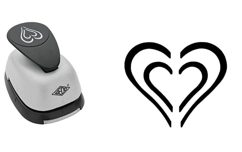 WEDO Perforatrice à motif 3D Coeur, 3.5 cm