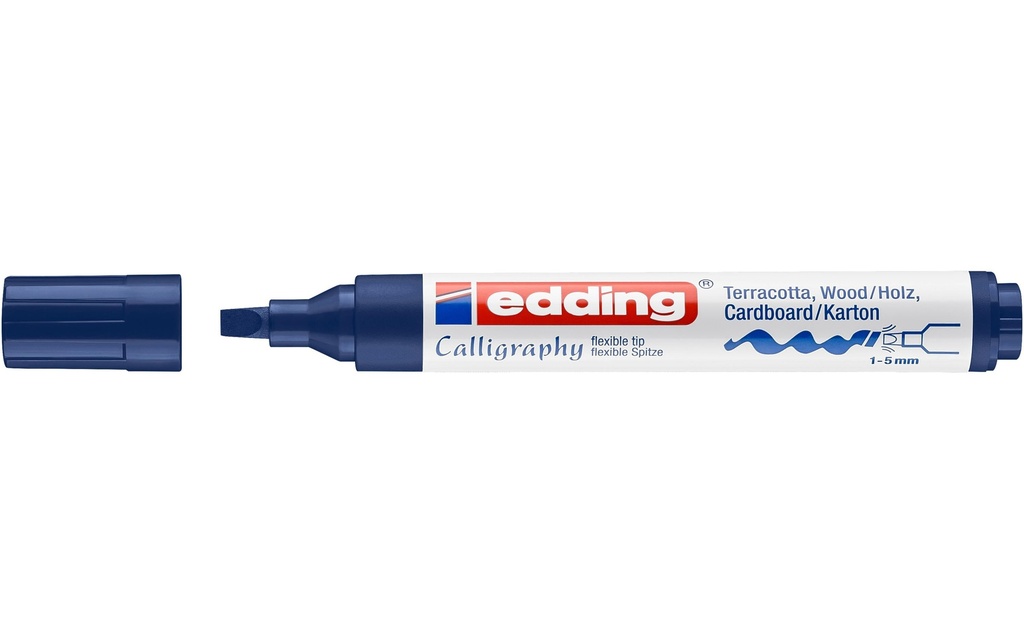 edding Marqueurs de calligraphie 1455 Bleu