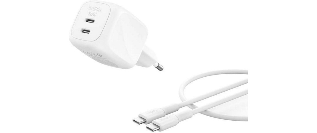 Belkin Chargeur mural USB BoostCharge 50W USB-C avec câble USB-C
