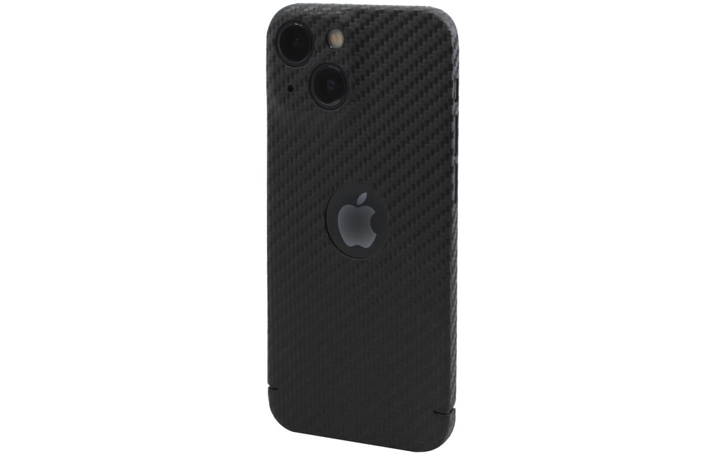 Nevox Coque arrière Carbon Series Logo iPhone 14 Noir