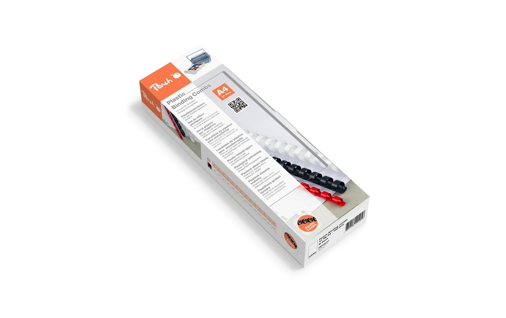 Peach Peigne de reliure 8 mm 8 mm Blanc