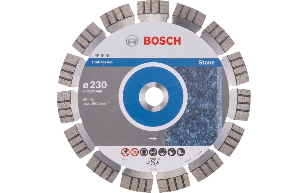 Bosch Professional Disque à tronçonner diamanté Best for Stone, 230 x 2.4 x 15 mm