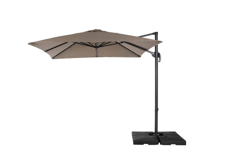 COCON Parasol Mini-Roma, 250 x 250 cm, suspendu, taupe