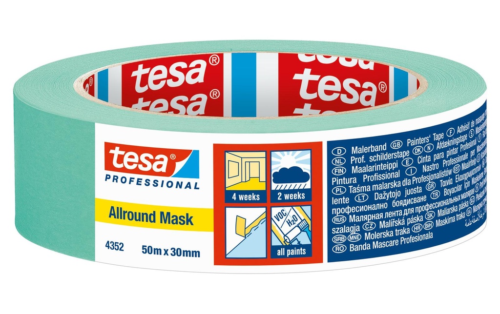 tesa Ruban de masquage Professional 4352 Masque polyvalent
