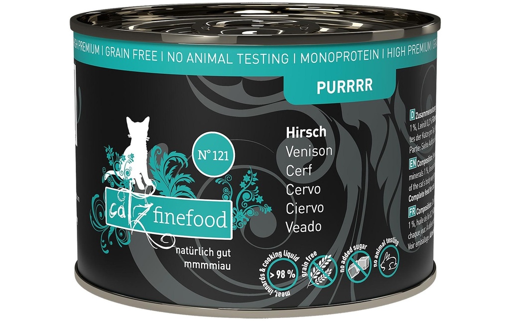catz finefood Alimentation humide Purrrr No.121 Cerf, 200 g