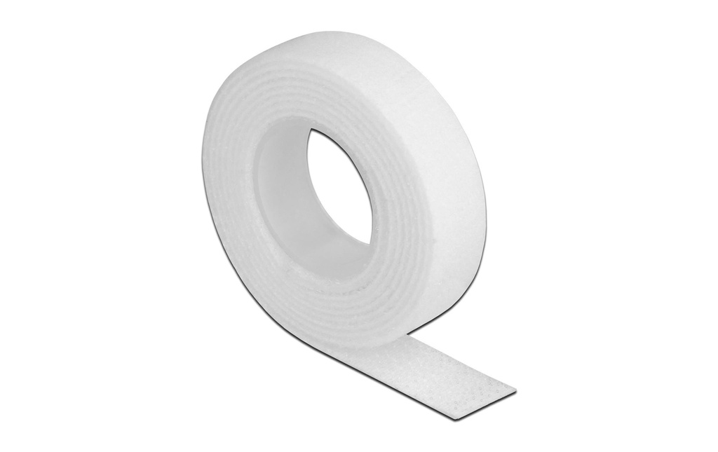 Delock Bande auto-agrippante 1v m x 13 mm Blanc