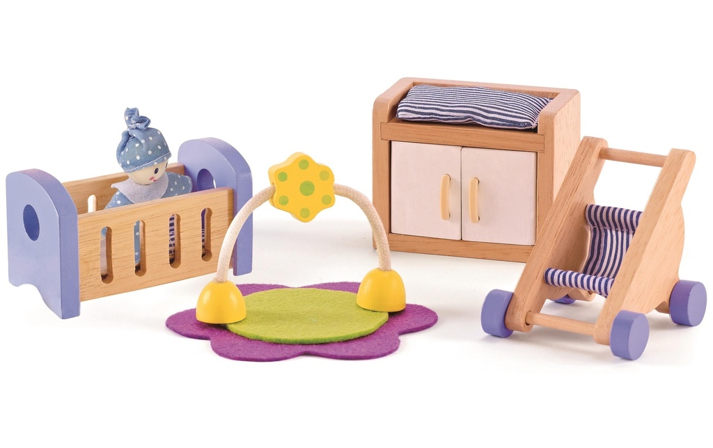 Hape Meuble de maison de poupée Chambre de bébé