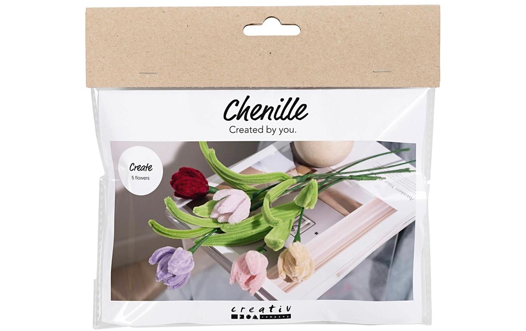 Creativ Company Kits de bricolage Tulipes, fil chenille Mini