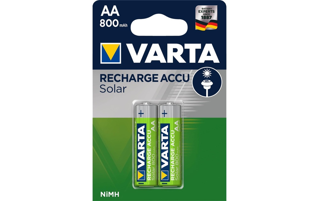 Varta Batterie Solar NiMH AA 800 mAh, 2 Pièce/s