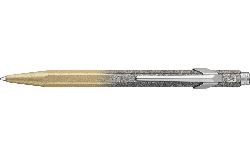 Caran d'Ache Stylo bille Cosmic Blue M, or