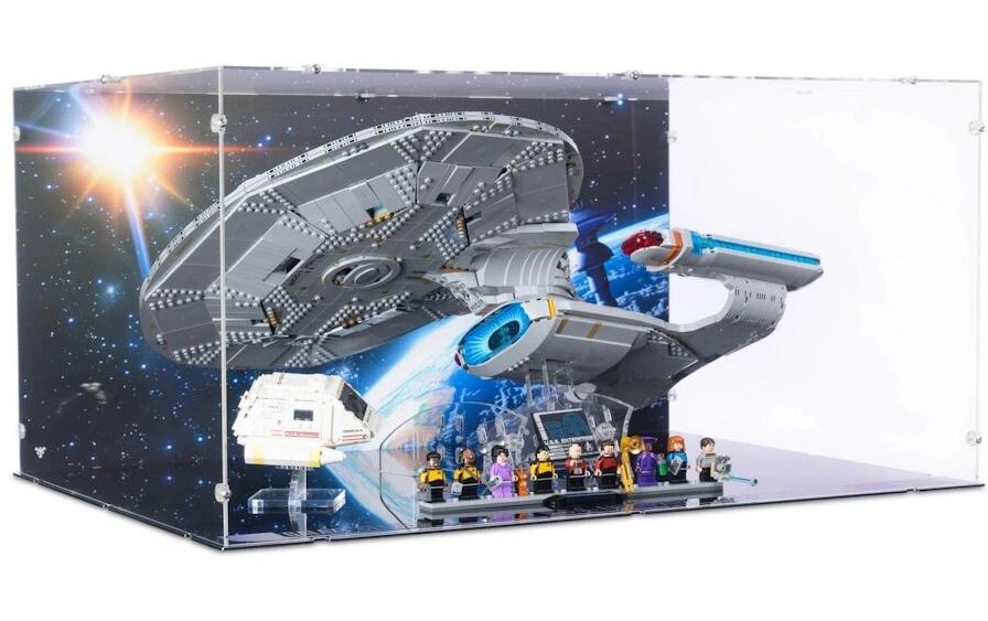 iDisplayit Présentoir en acrylique LEGO 10356 Star Trek U.S.S. 2 supports inclus