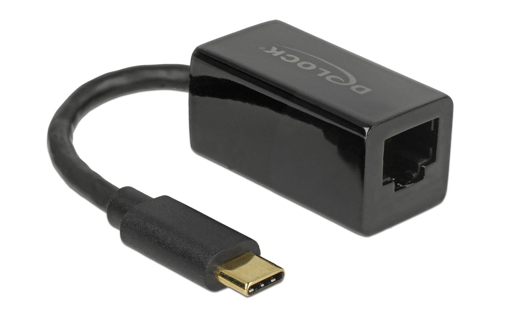Delock Adaptateurs réseau USB-C – RJ45 1Gbps, Noir