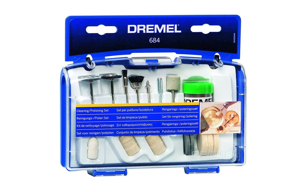 Dremel Jeux d’accessoires 684 Nettoyage et polissage des boîtes