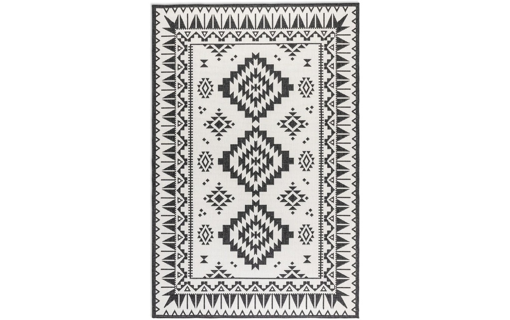 Elle Decoration Tapis Dynamique 160 x 230 cm, Noir