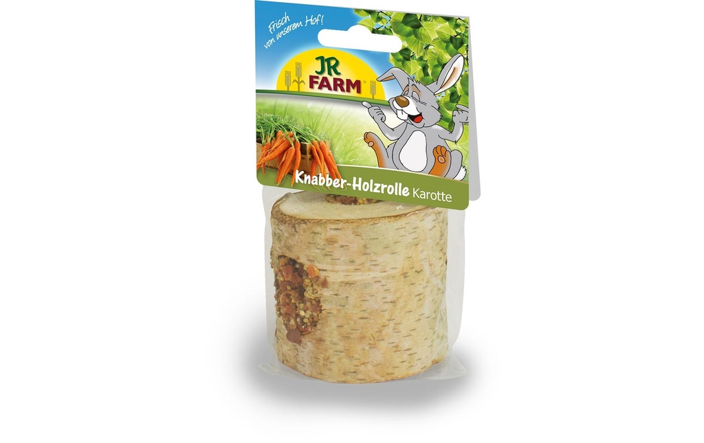 JR Farm Collation Rouleau de bois à grignoter Carottes, 150 g