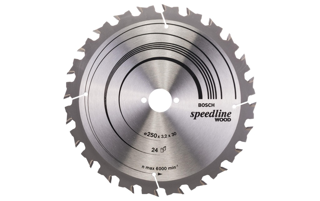 Bosch Professional Lame de scie circulaire Speedline Wood, 250 x 30 x 3.2 mm, Z 24