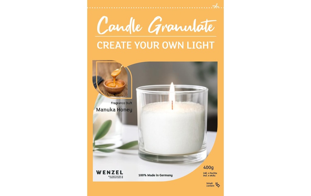 Wenzel Kerzen Granulés de cire Manuka Honey 400 g