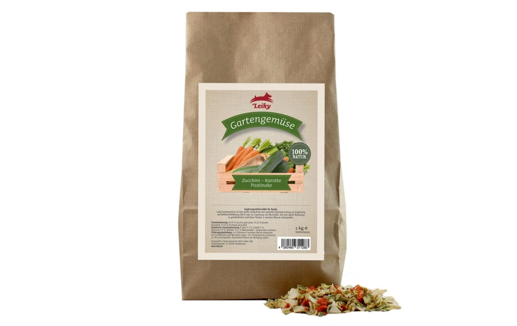 Leiky Supplément alimentaire pour chiens Légumes du jardin, 1 kg