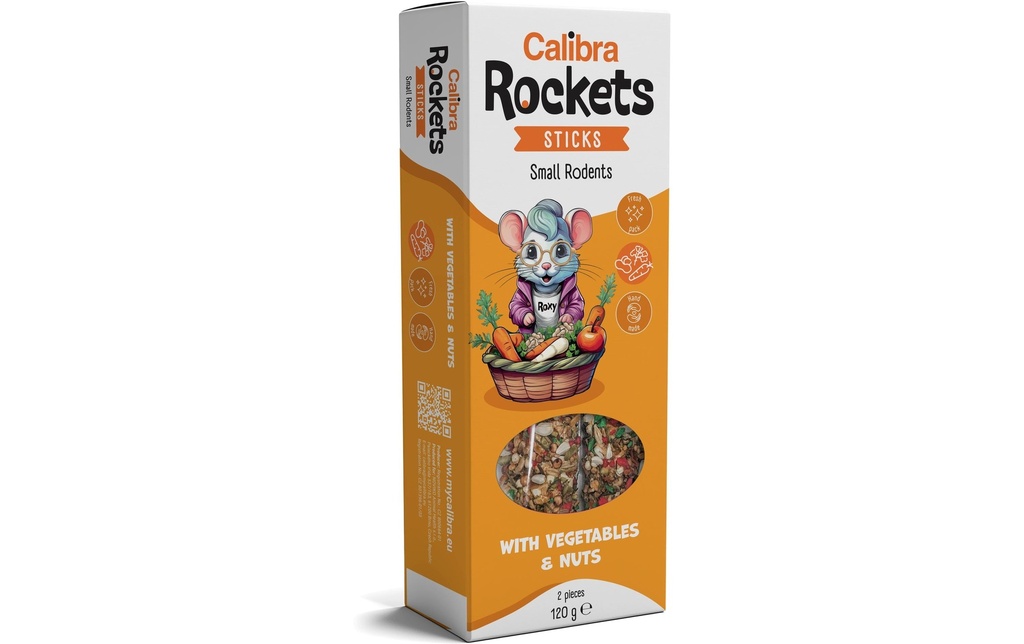 Calibra Légumes et noix en bâtonnets petits rongeurs 2 pièces