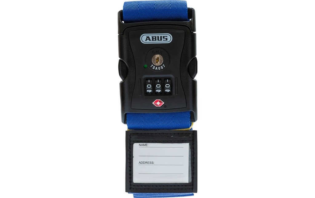 Abus Cadenas à bagages Sangle de valise 620TSA/192 Bleu