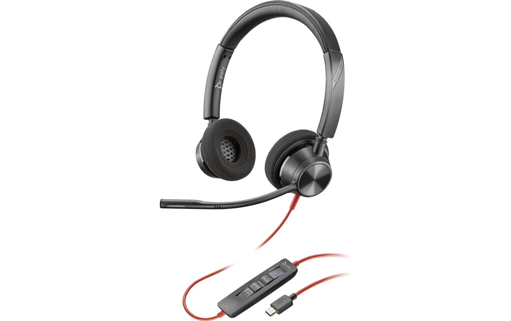 HP Casque avec micro Poly Blackwire 3320 MS USB-A/C, Noir