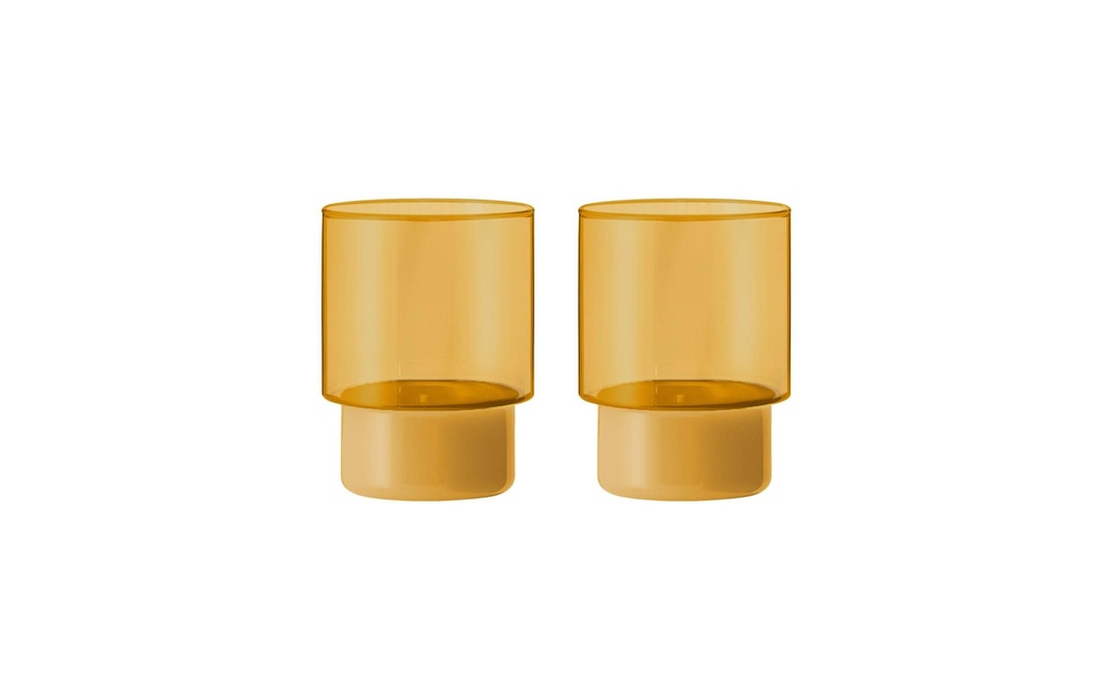 Remember Verre Jill 220 ml, 2 Pièce/s, Jaune