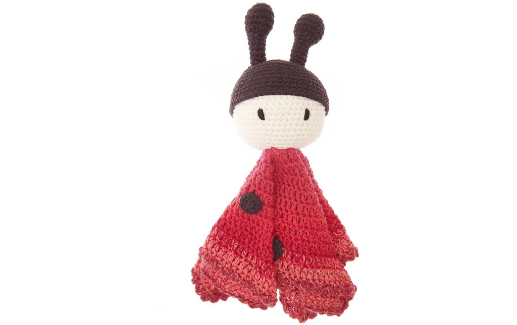 Rico Design Kit de crochet Baby Blankies Coccinelle, 8 pièces