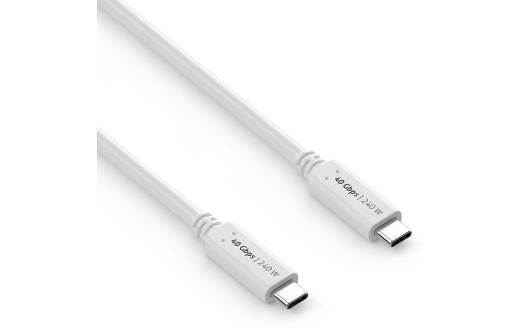 PureLink iSeries Câble USB4 40Gbps, 240W USB-C - USB-C 0.5 m, Blanc