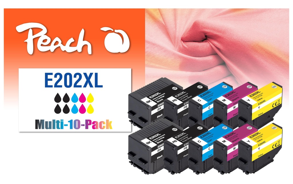 Peach Encre Epson No. 202XL Multi-10-Pack 4x BK, 2x C, M, Y