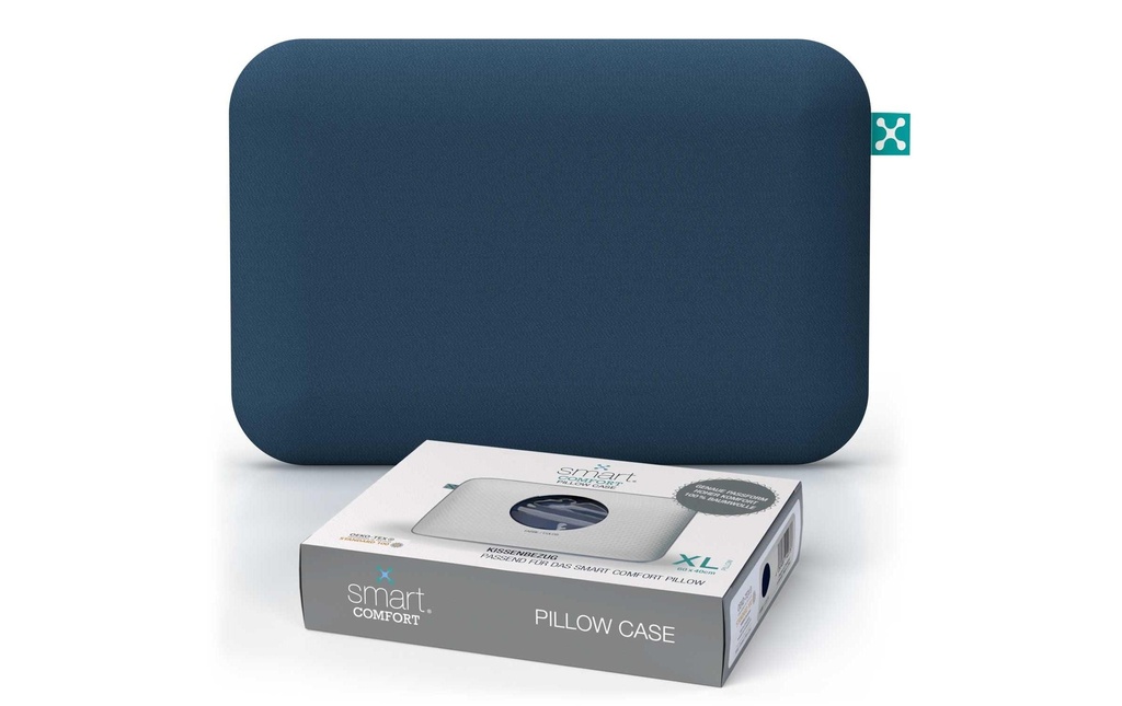Smartsleep Taie d’oreiller Comfort XL 60 x 40 x 13.5 cm, Bleu foncé