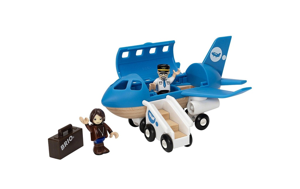 BRIO Chemin de fer Avion bleu