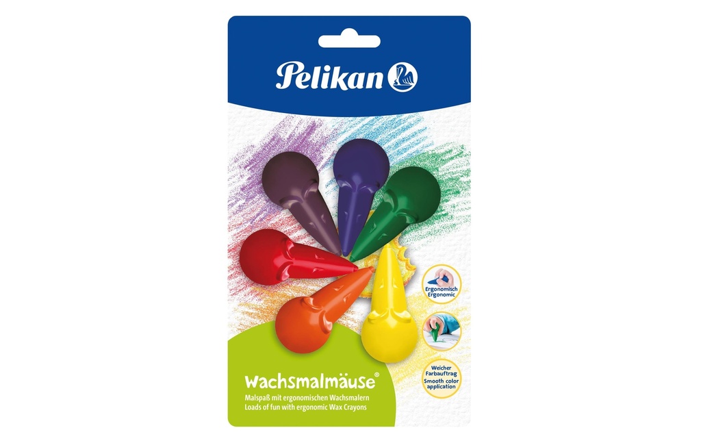 PELIKAN Craie cire souris 6pcs.ass.