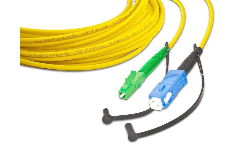 Lightwin Câble patch à fibre optique Singlemode LC/APC – SC, OS2, Simplex, 2 m