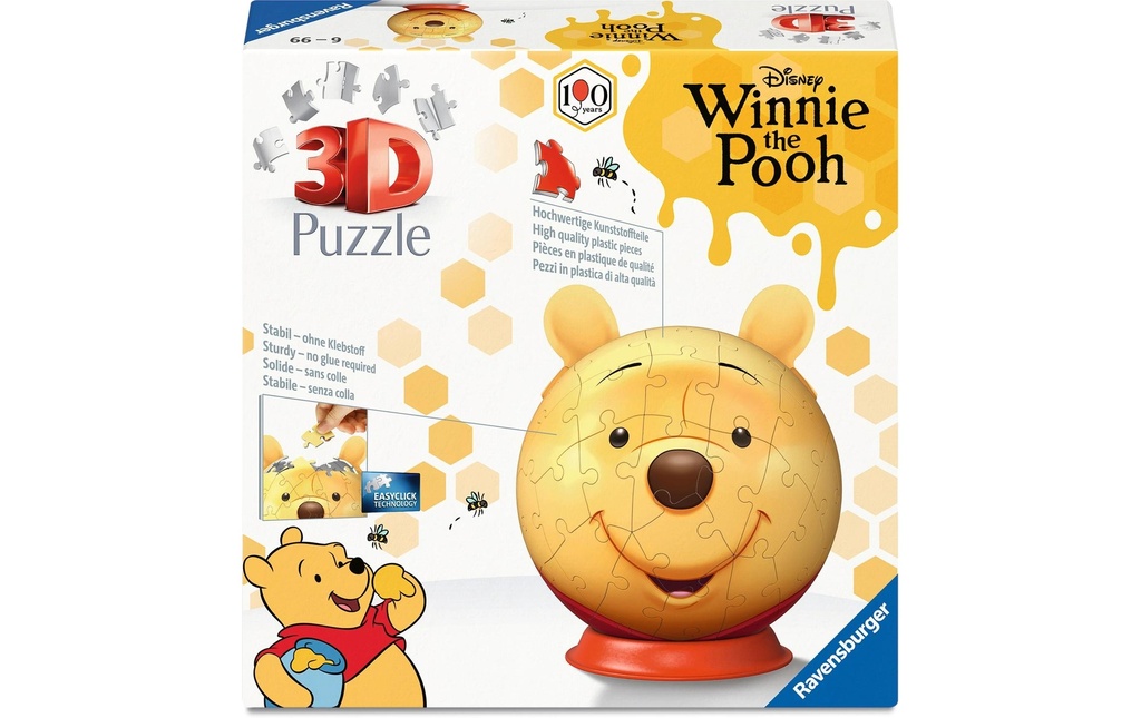 Ravensburger 3D Puzzle-Ball Winnie l'Ourson 72 pièces