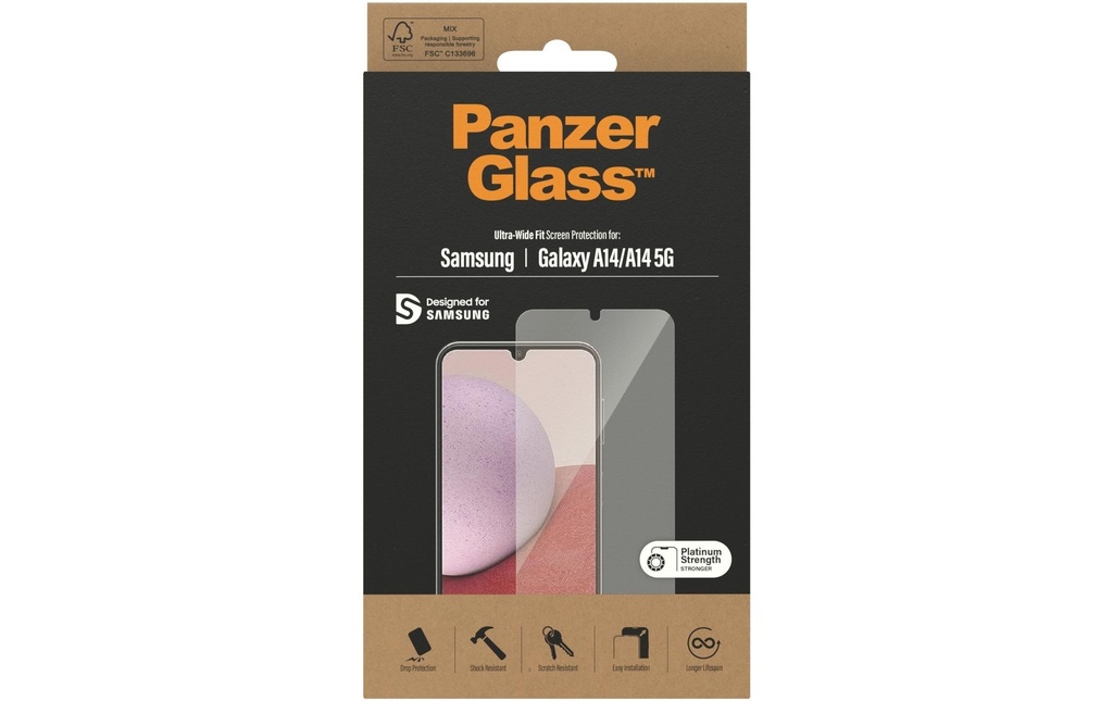 Panzerglass Protection d’écran Ultra wide Fit Galaxy A14 / A14 5G