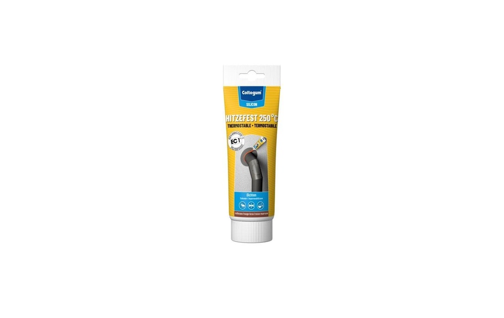 Coltogum Mastic silicone résistant à la chaleur 250 °C rouge-brun 100 ml