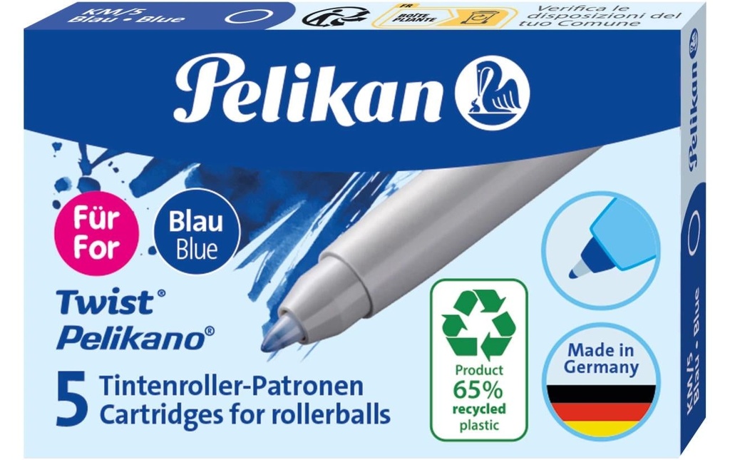 PELIKAN Cartouche roller eco bleu (5 pces)