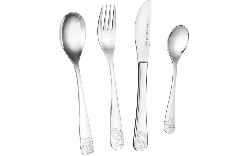 Ritzenhoff & Breker Set de couverts pour enfants Zoo heureux 4 pièces