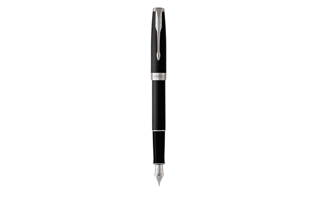 Parker Stylo plume Sonnet Black Matt/Silver Core