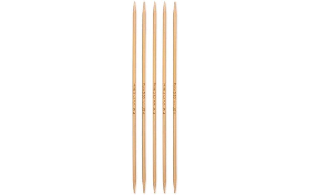 Prym 1530 Aiguilles à tricoter pour bas BAMBUS 3.50 mm, 20 cm