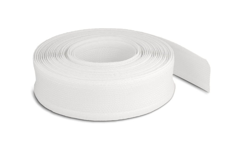 Delock Manchon tressé avec fermeture à scratch 10 m x 19 mm Blanc