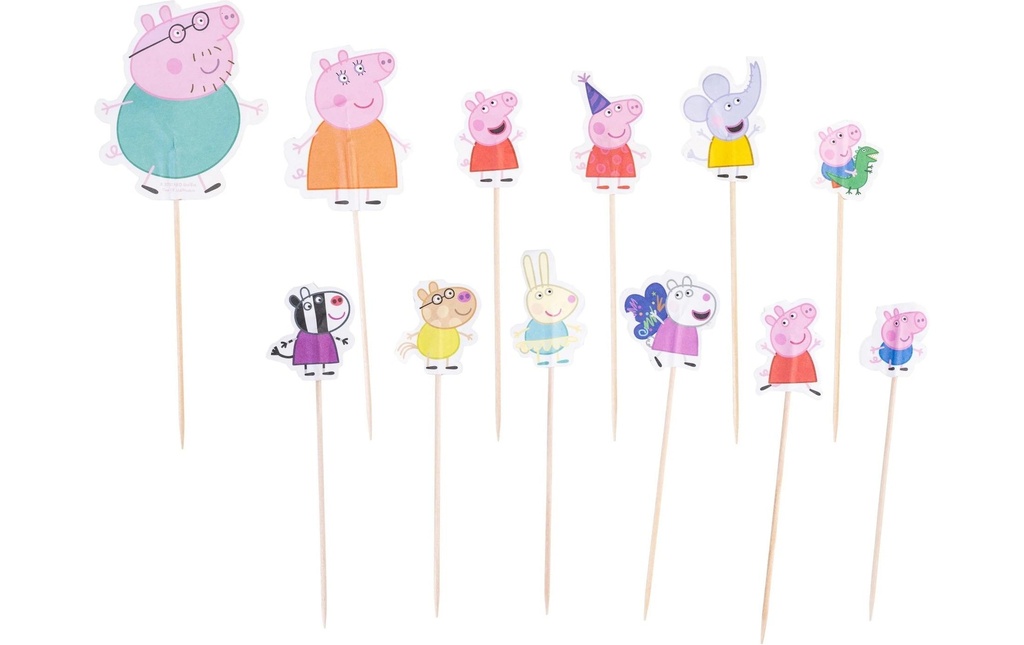 Dr.Oetker Topper pour gâteau Peppa Pig 24 Pièce/s, Multicolore