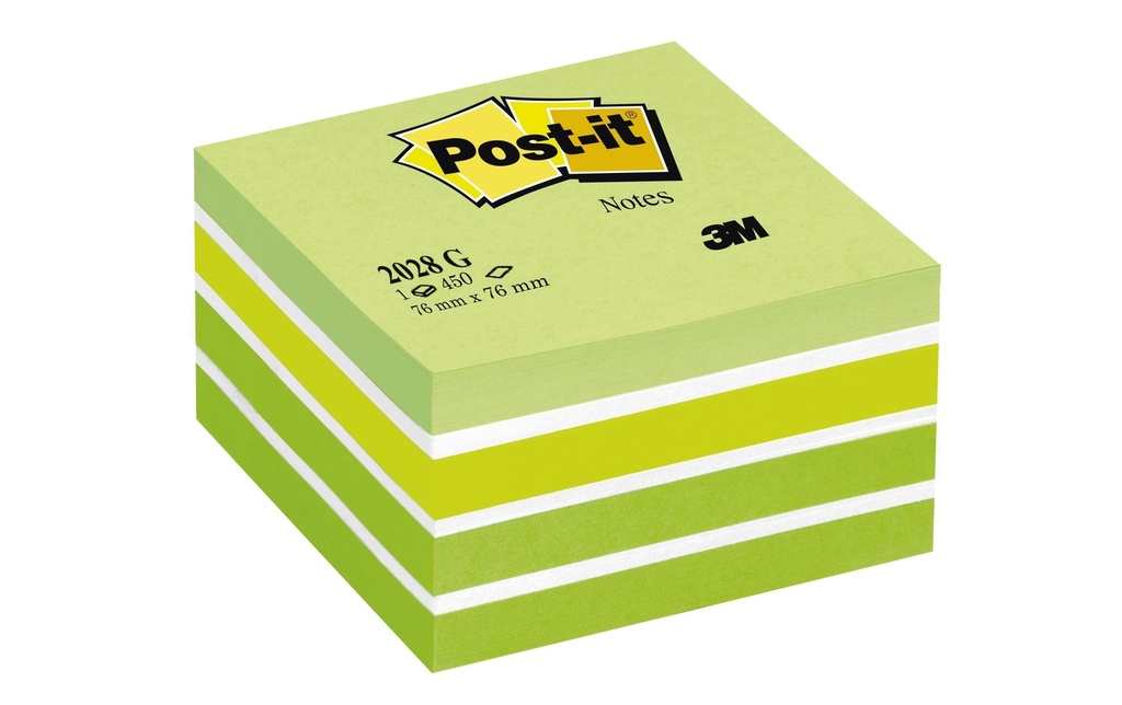POST-IT Post-it cube 2028-G vert (450 pces)