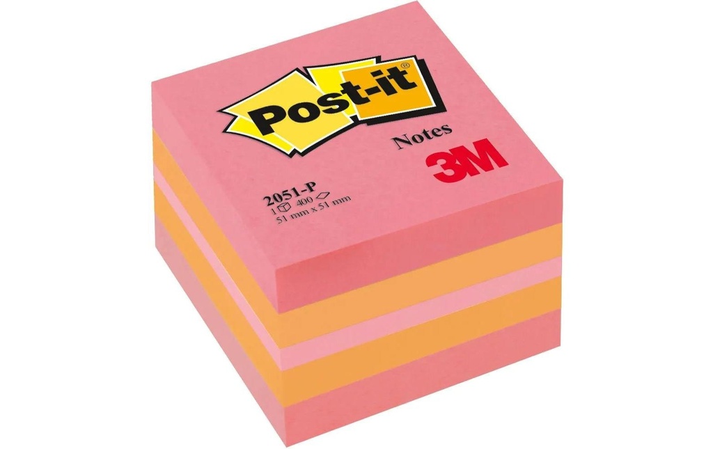 POST-IT Post-it cube mini 2051-P colo. (400 pces)