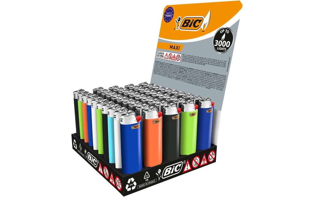BIC Briquet à friction J26 Maxi, Paquet de 50